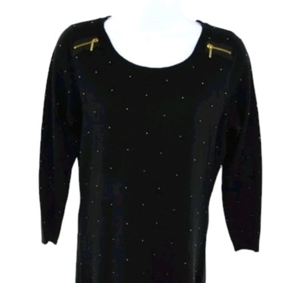 Design History Black Embellished Sweater Dress - Picture 2 of 7